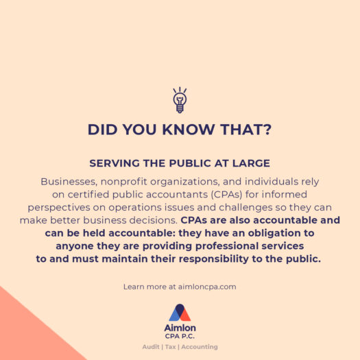 Businesses, nonprofit organizations, and individuals rely on certified public accountants (CPAs) for informed perspectives on operations issues and challenges so they can make better business decisions.